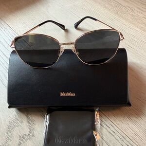 MaxMara Gold and Black Sunglasses